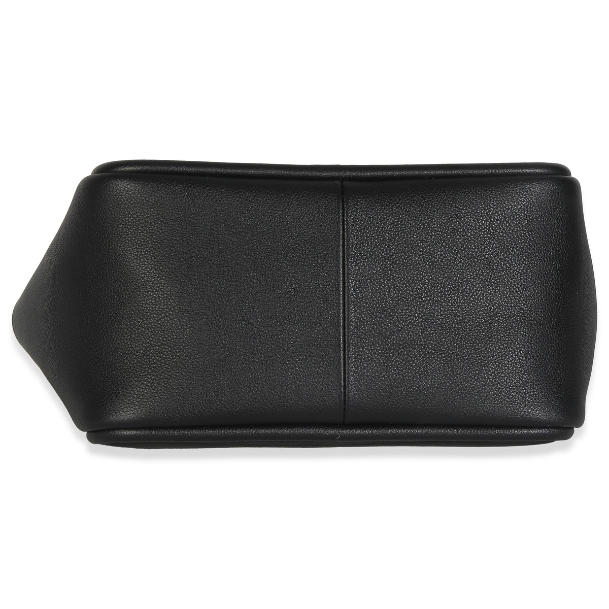 Black Soft Grain Leather Mini Shopping Tote Bag