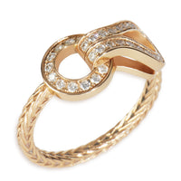 Rose Gold Diamond Agrafe Ring