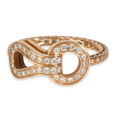 Rose Gold Diamond Agrafe Ring