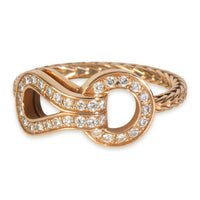 Rose Gold Diamond Agrafe Ring
