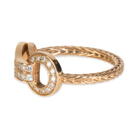 Rose Gold Diamond Agrafe Ring