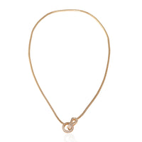 Rose Gold Diamond Agrafe Necklace