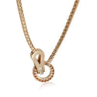 Rose Gold Diamond Agrafe Necklace