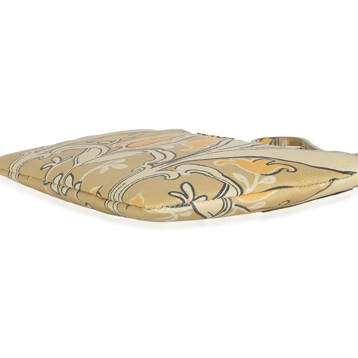 Yellow Signature Saffiano Tulip Clutch