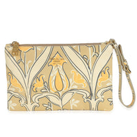 Yellow Signature Saffiano Tulip Clutch