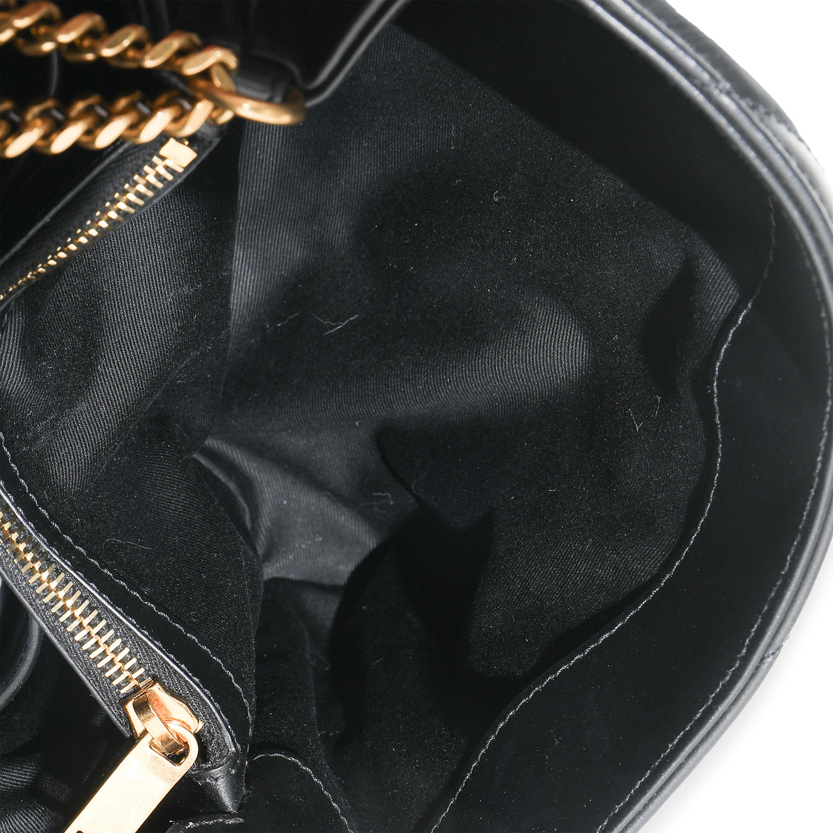 Black Calfskin Y Quilted Monogram Small Loulou Chain Satchel