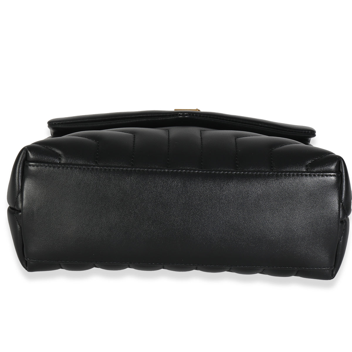 Black Calfskin Y Quilted Monogram Small Loulou Chain Satchel