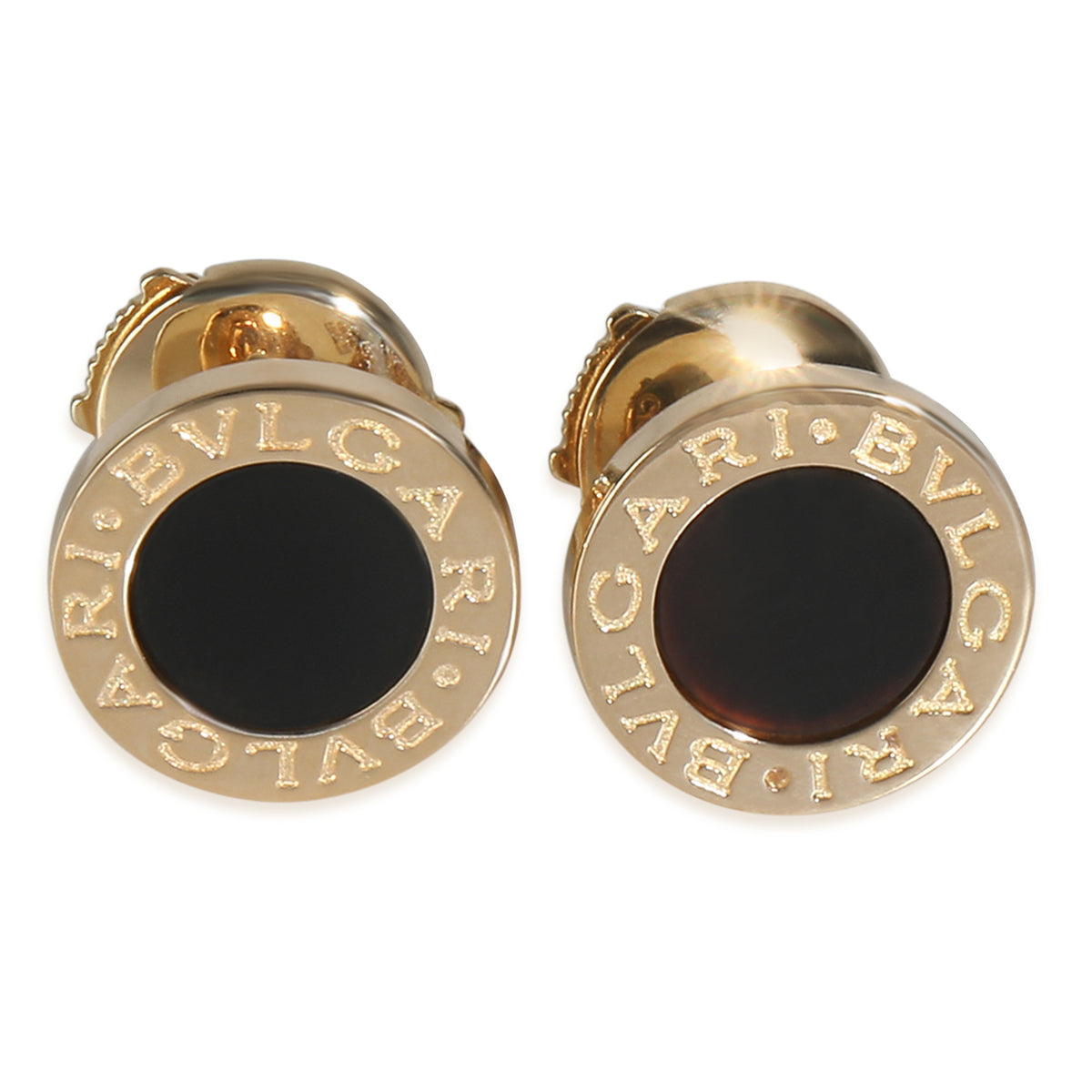 Yellow Gold Onyx Bvlgari Bvlgari Earrings