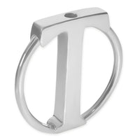 Tiffany & Co. Sterling Silver T Circle Key Ring pv