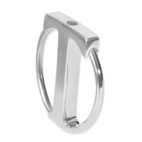 Sterling Silver T Circle Key Ring