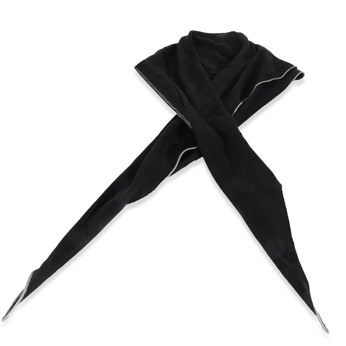 Noir Brume Cashmere Silk Uni Losange