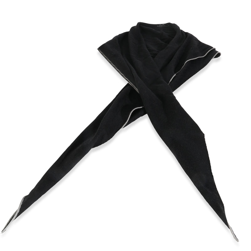 Noir Brume Cashmere Silk Uni Losange