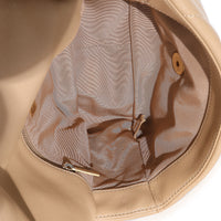 Beige Quilted Lambskin Chanel 19 Flap Bag