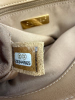 Beige Quilted Lambskin Chanel 19 Flap Bag