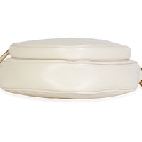 Mystic White Matelasse Calfskin Diagonal Mini Interlocking G Heart Bag