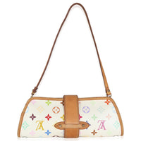 White Monogram Multicolor Canvas Shirley