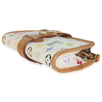 White Monogram Multicolor Canvas Shirley
