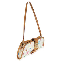 White Monogram Multicolor Canvas Shirley