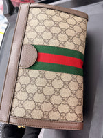 Beige GG Supreme Canvas Small Ophidia Web Chain Bag