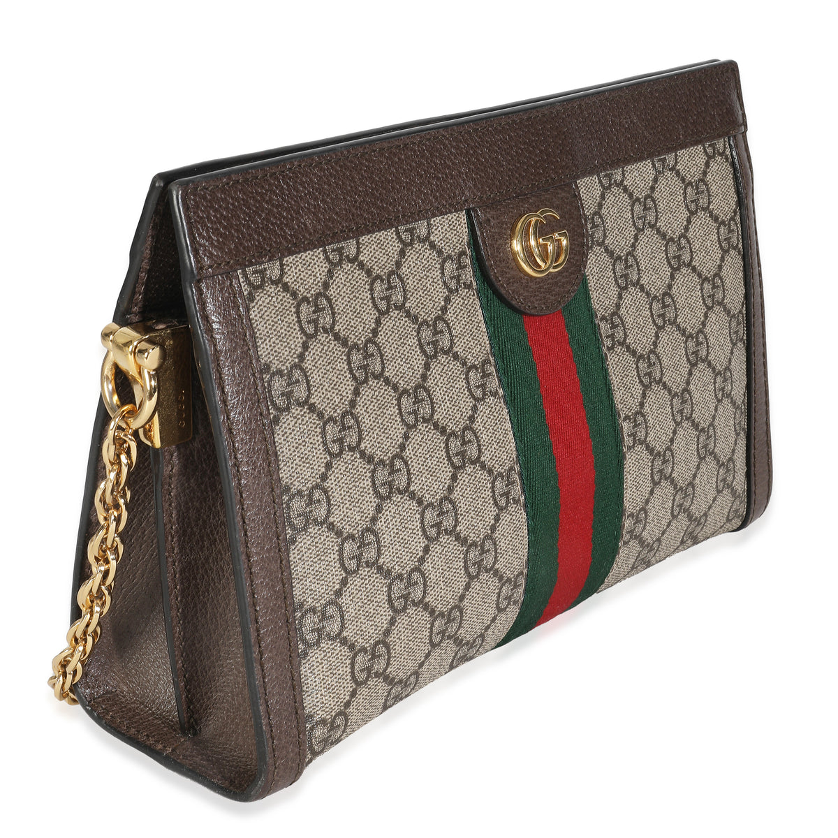 Beige GG Supreme Canvas Small Ophidia Web Chain Bag