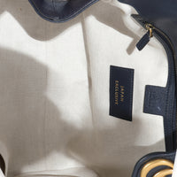 Dark Natural Blue Straw Lux New Sakai Calfskin Lux Medium Dahlia Bamboo Ba