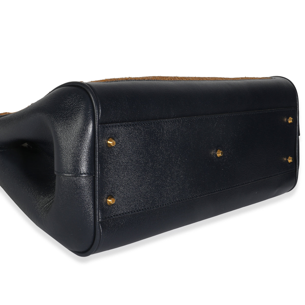 Dark Natural Blue Straw Lux New Sakai Calfskin Lux Medium Dahlia Bamboo Ba