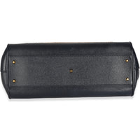 Dark Natural Blue Straw Lux New Sakai Calfskin Lux Medium Dahlia Bamboo Ba