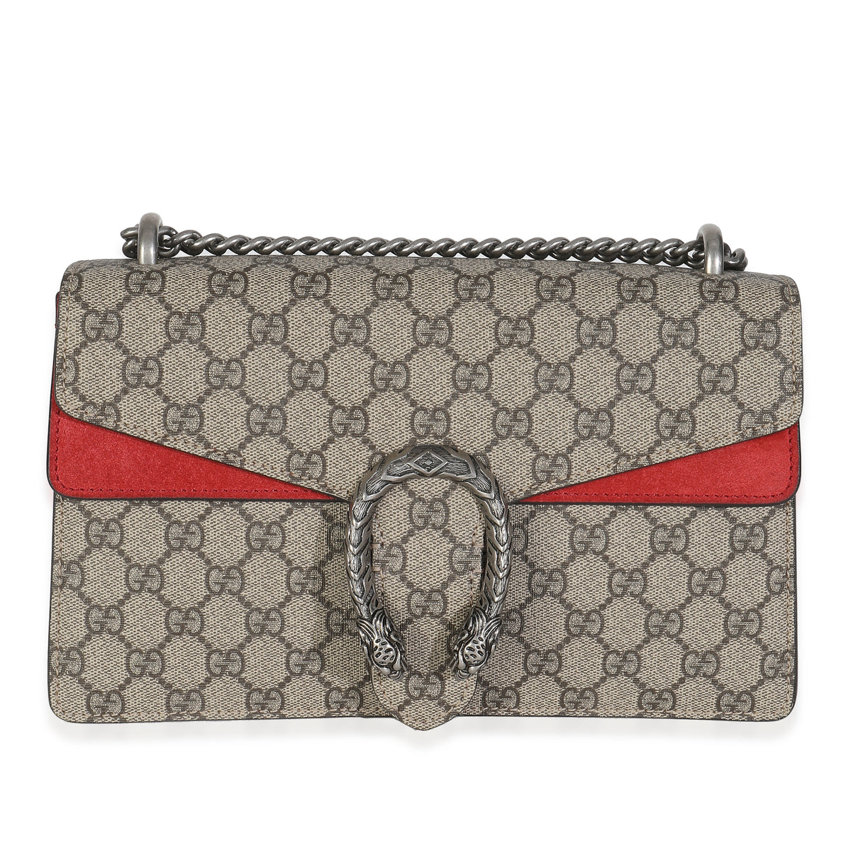 Red Beige GG Supreme Monogram Medium Dionysus Shoulder Bag