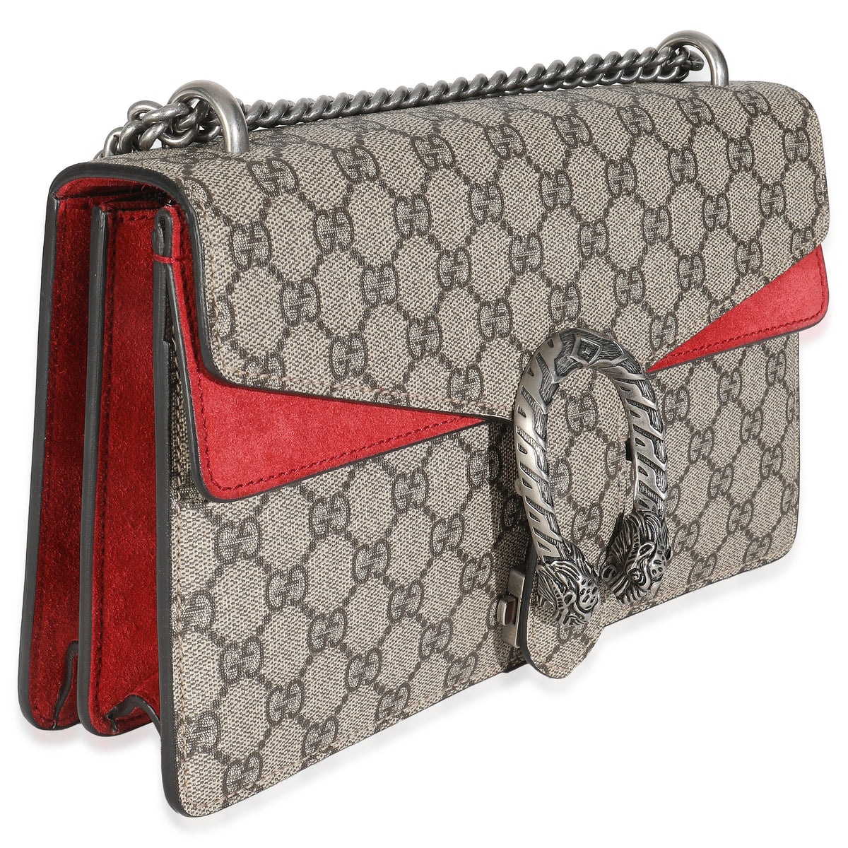 Red Beige GG Supreme Monogram Medium Dionysus Shoulder Bag
