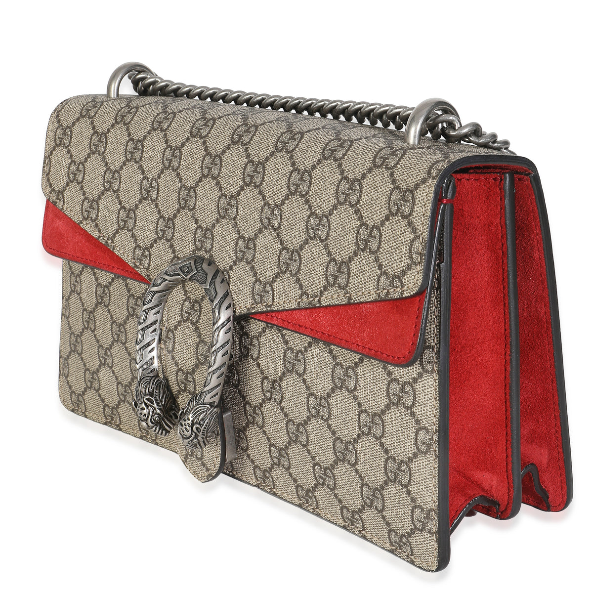 Red Beige GG Supreme Monogram Medium Dionysus Shoulder Bag