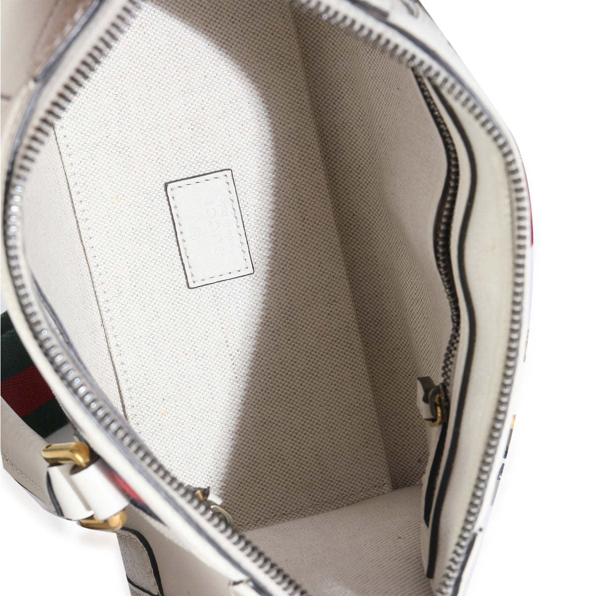 Mystic White Koi Calfskin Small Bauletto Duffle Top Handle Bag