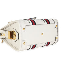 Mystic White Koi Calfskin Small Bauletto Duffle Top Handle Bag
