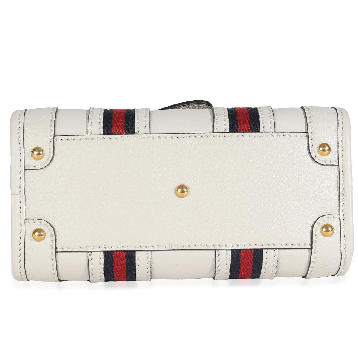 Mystic White Koi Calfskin Small Bauletto Duffle Top Handle Bag