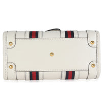 Mystic White Koi Calfskin Small Bauletto Duffle Top Handle Bag