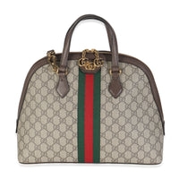 Beige GG Supreme Canvas Web Medium Ophidia Top Handle Dome Bag