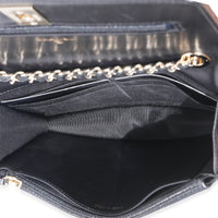 Black Quilted Lambskin Trendy Wallet On Chain