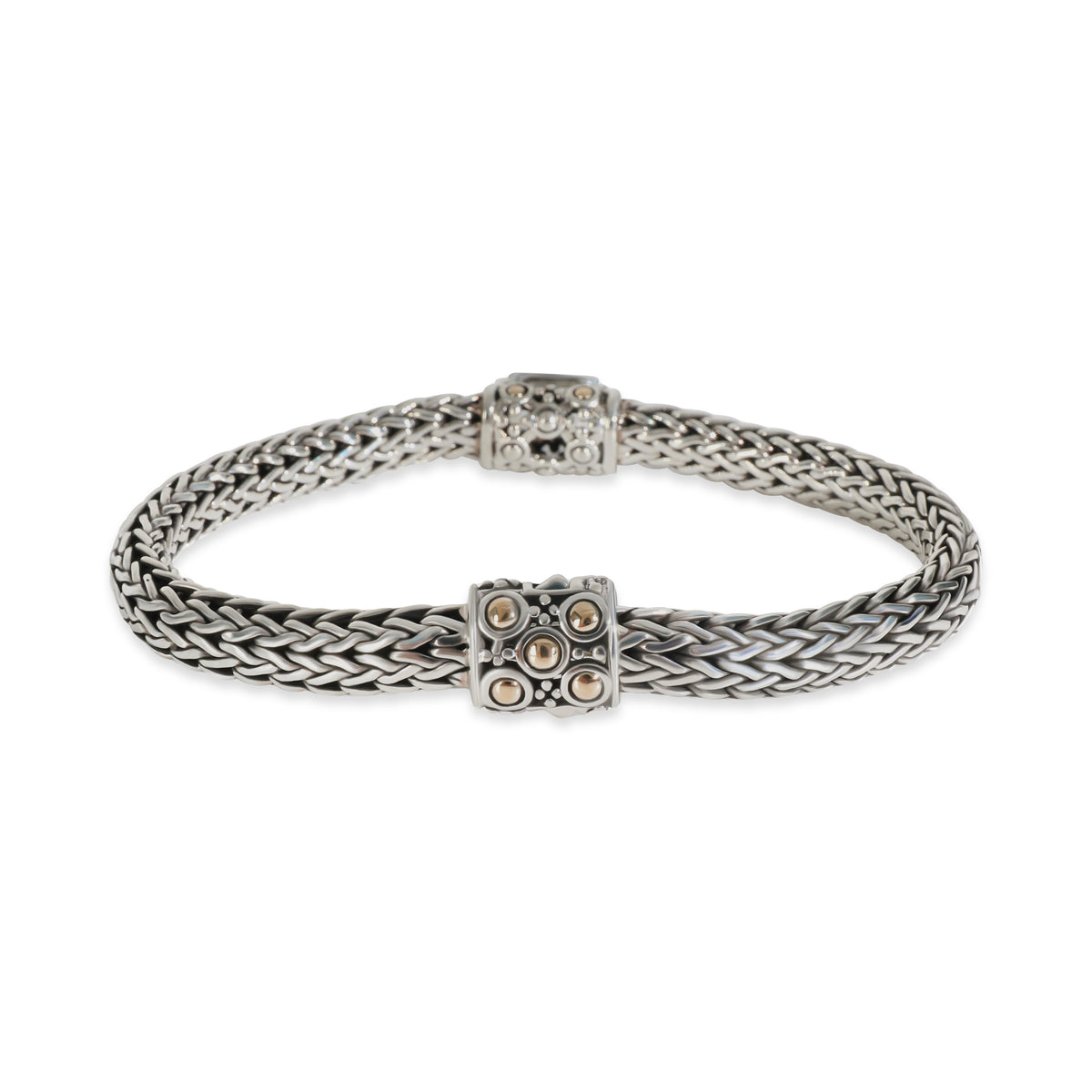 Yellow Gold & Sterling Silver Quartz Icon Station Bracelet