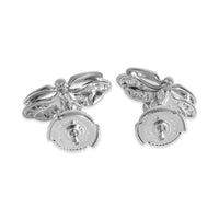 Platinum Diamond Paper Flowers Firefly Earrings