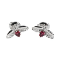 Platinum Diamond Paper Flowers Firefly Earrings