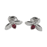 Platinum Diamond Paper Flowers Firefly Earrings