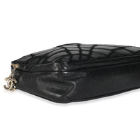 Vintage Black Lambskin Jersey Scales Camera Case