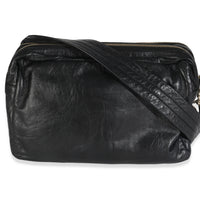 Vintage Black Lambskin Jersey Scales Camera Case