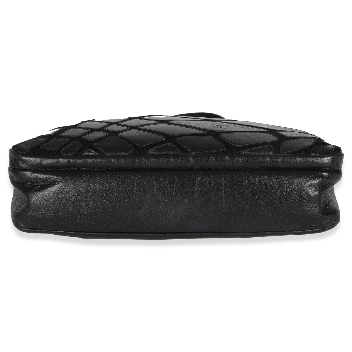 Vintage Black Lambskin Jersey Scales Camera Case