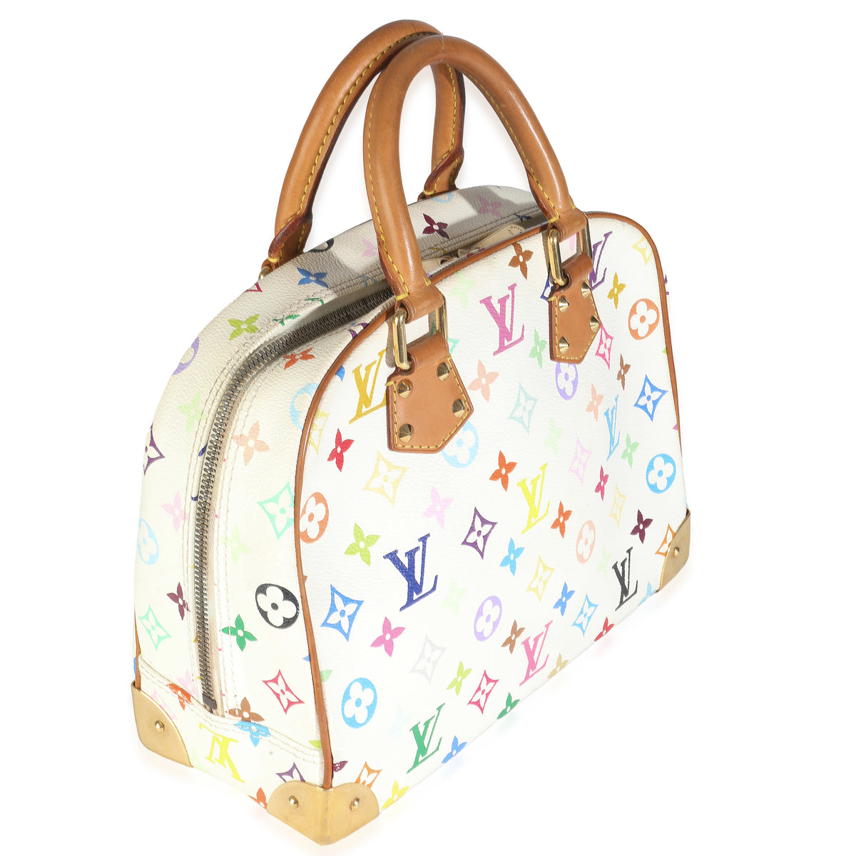 White Monogram Multicolor Canvas Trouville