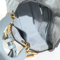 Christian Dior Blue Crinkled Patent Cannage Small My ABCDior Lady Dior Handbag ad1