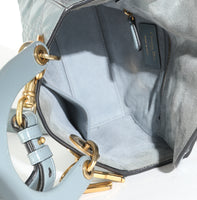 Christian Dior Blue Crinkled Patent Cannage Small My ABCDior Lady Dior Handbag ad1