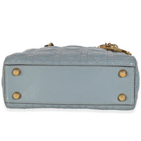 Blue Crinkled Patent Cannage Small My ABCDior Lady Dior