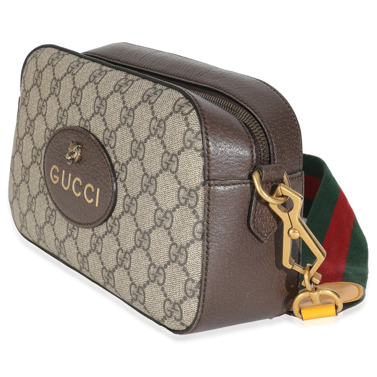 Beige GG Supreme Monogram Web Neo Vintage Shoulder Bag