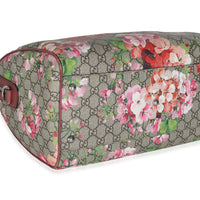 Beige Multicolor Dry Rose GG Supreme Monogram Blooms Large Boston Bag