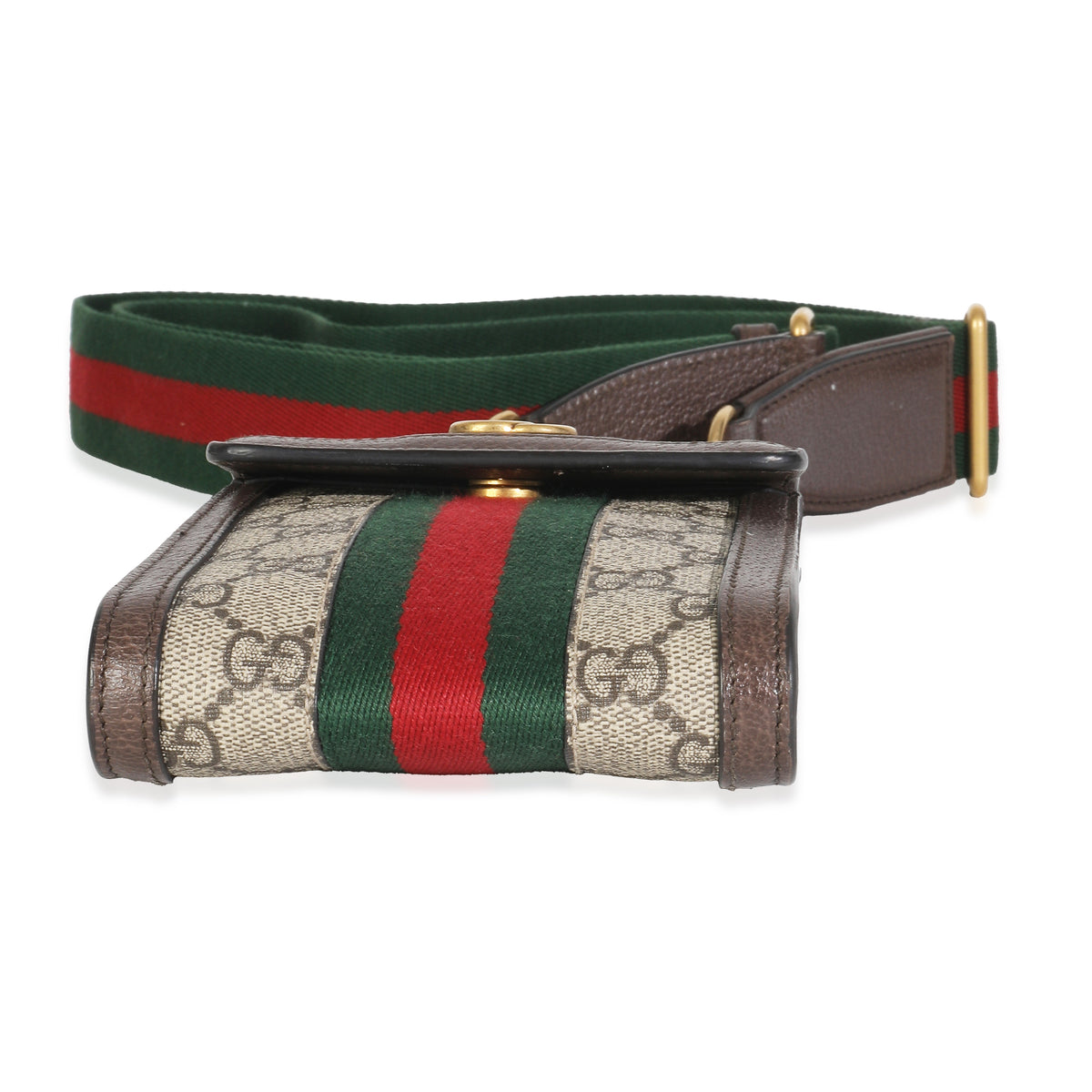 GG Supreme Monogram Web Mini Ophidia Detachable Wallet Crossbody Bag